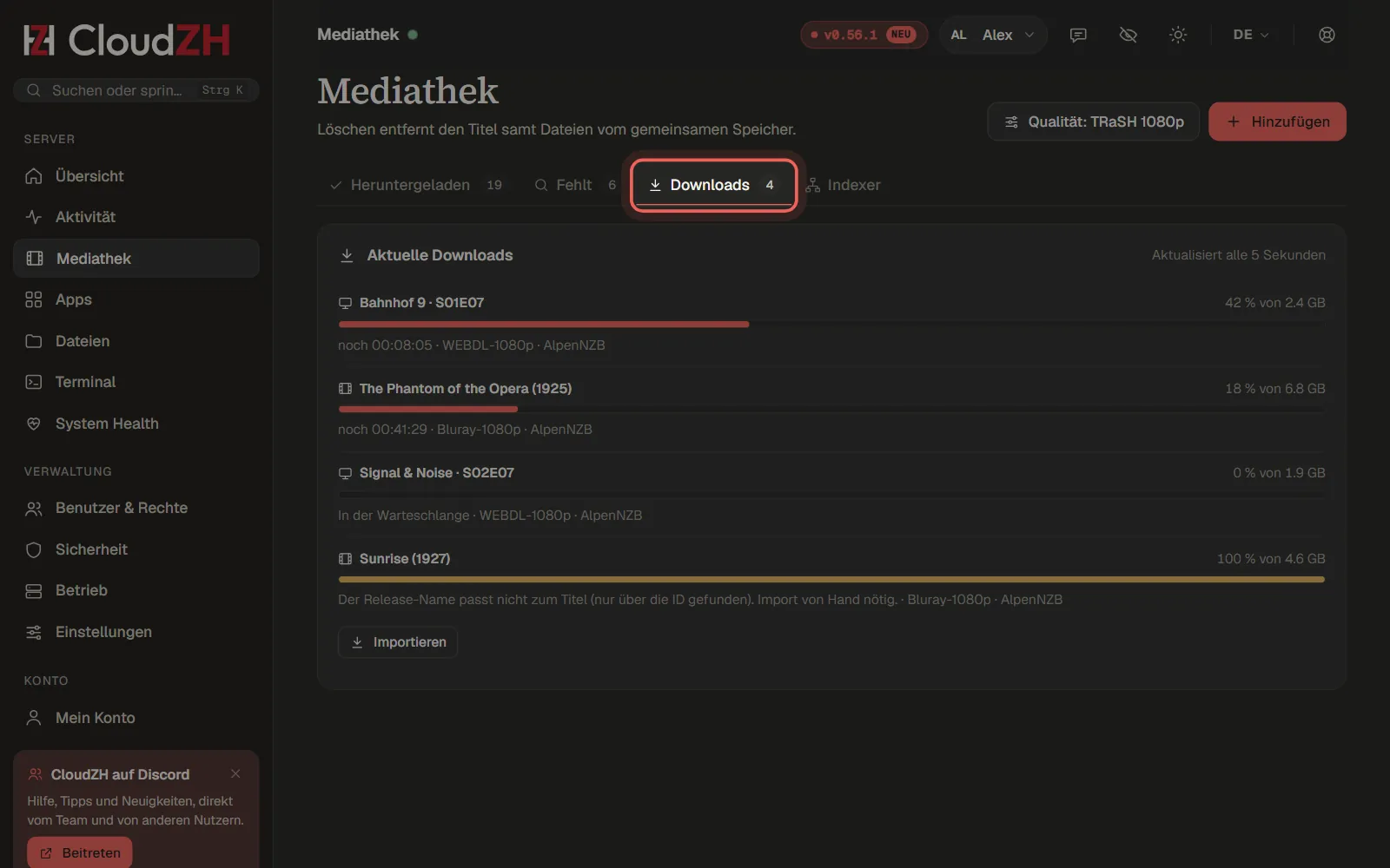Downloads verfolgen