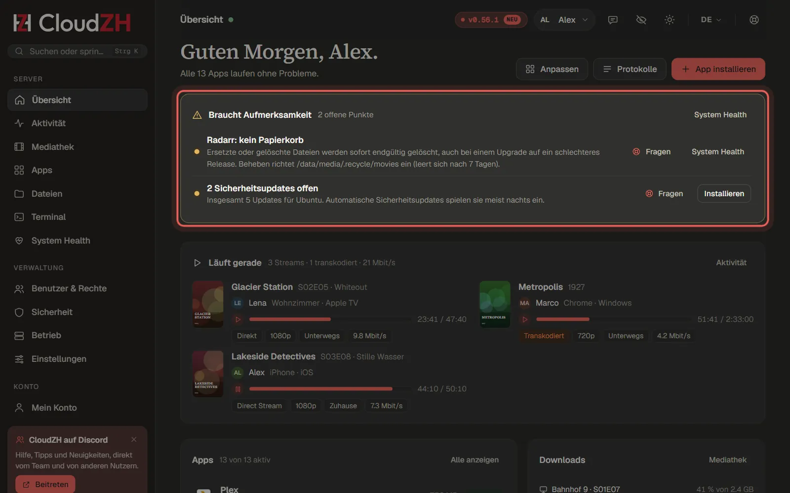 Mit der Übersicht beginnen