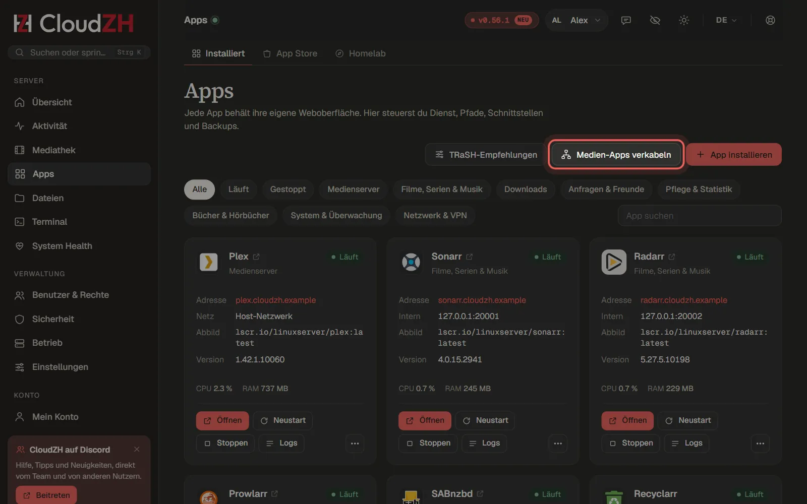 Apps verbinden