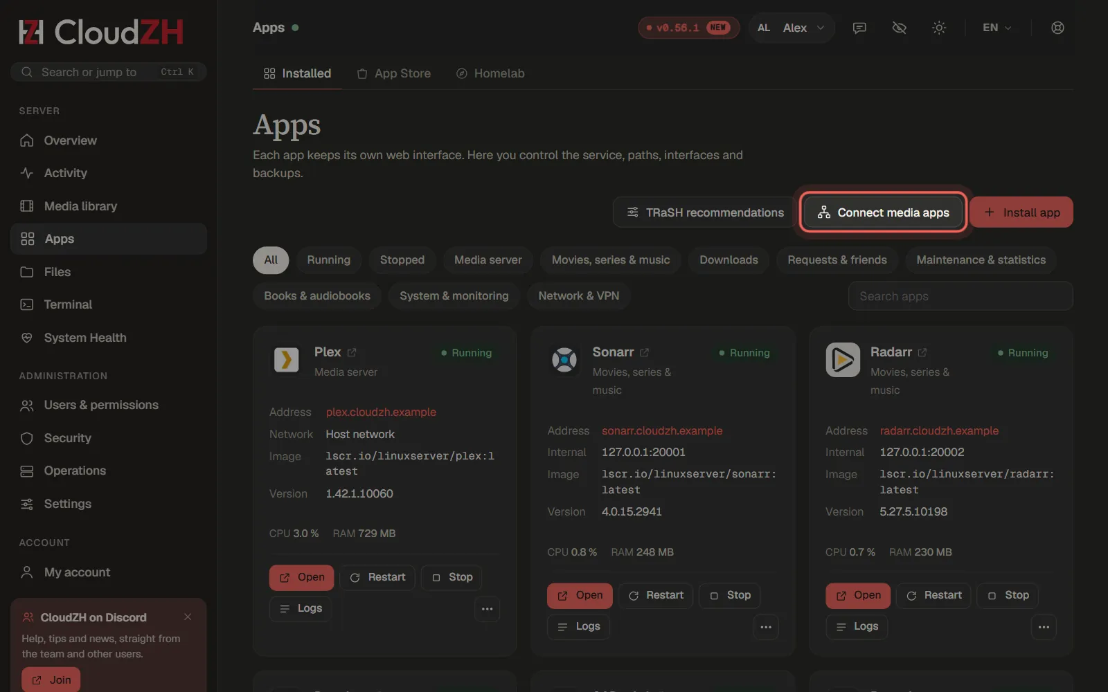 Connect the apps