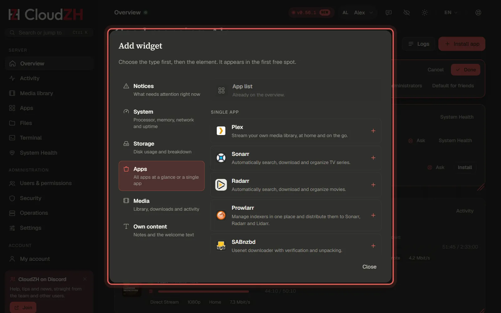 Add widgets