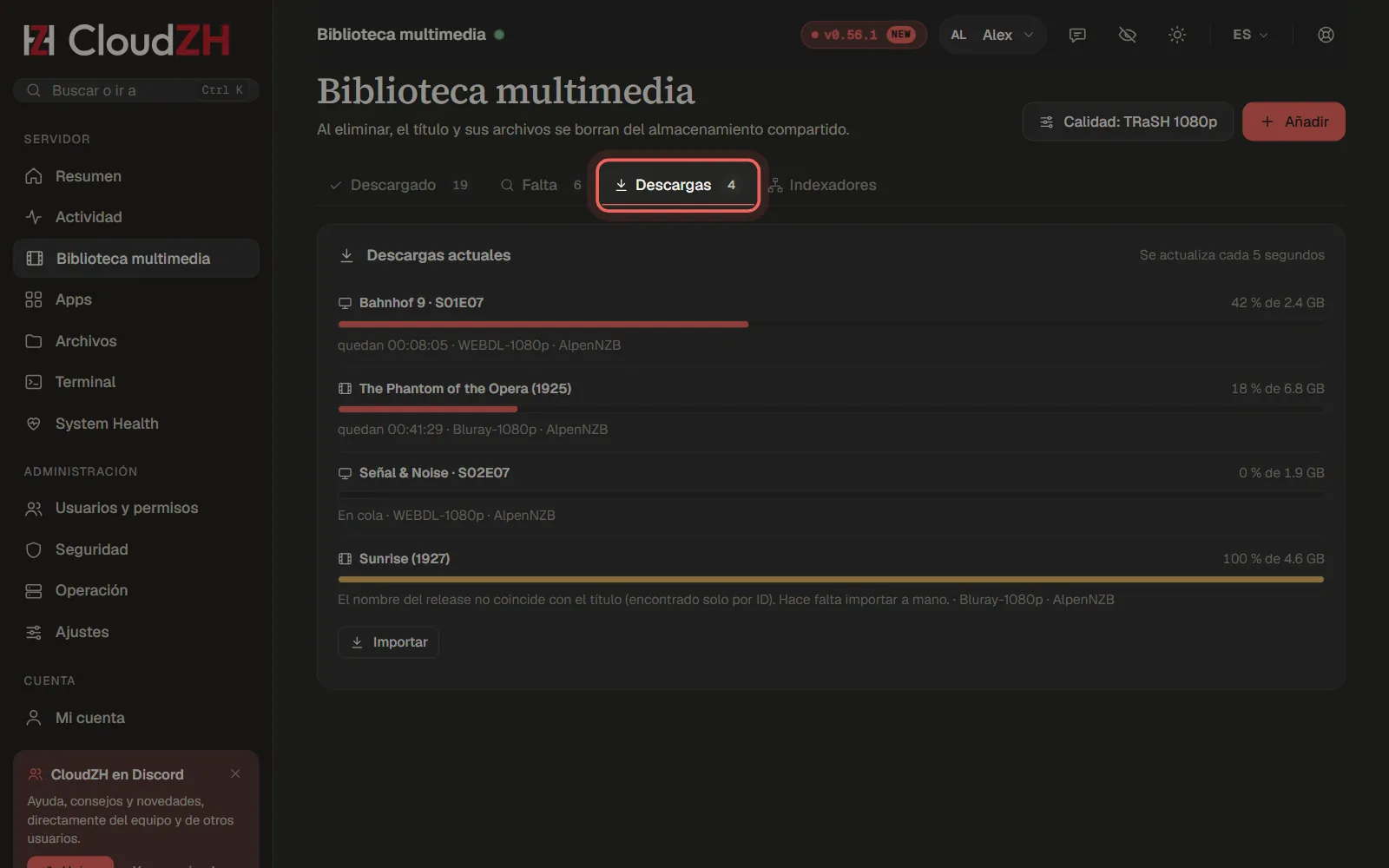 Sigue las descargas