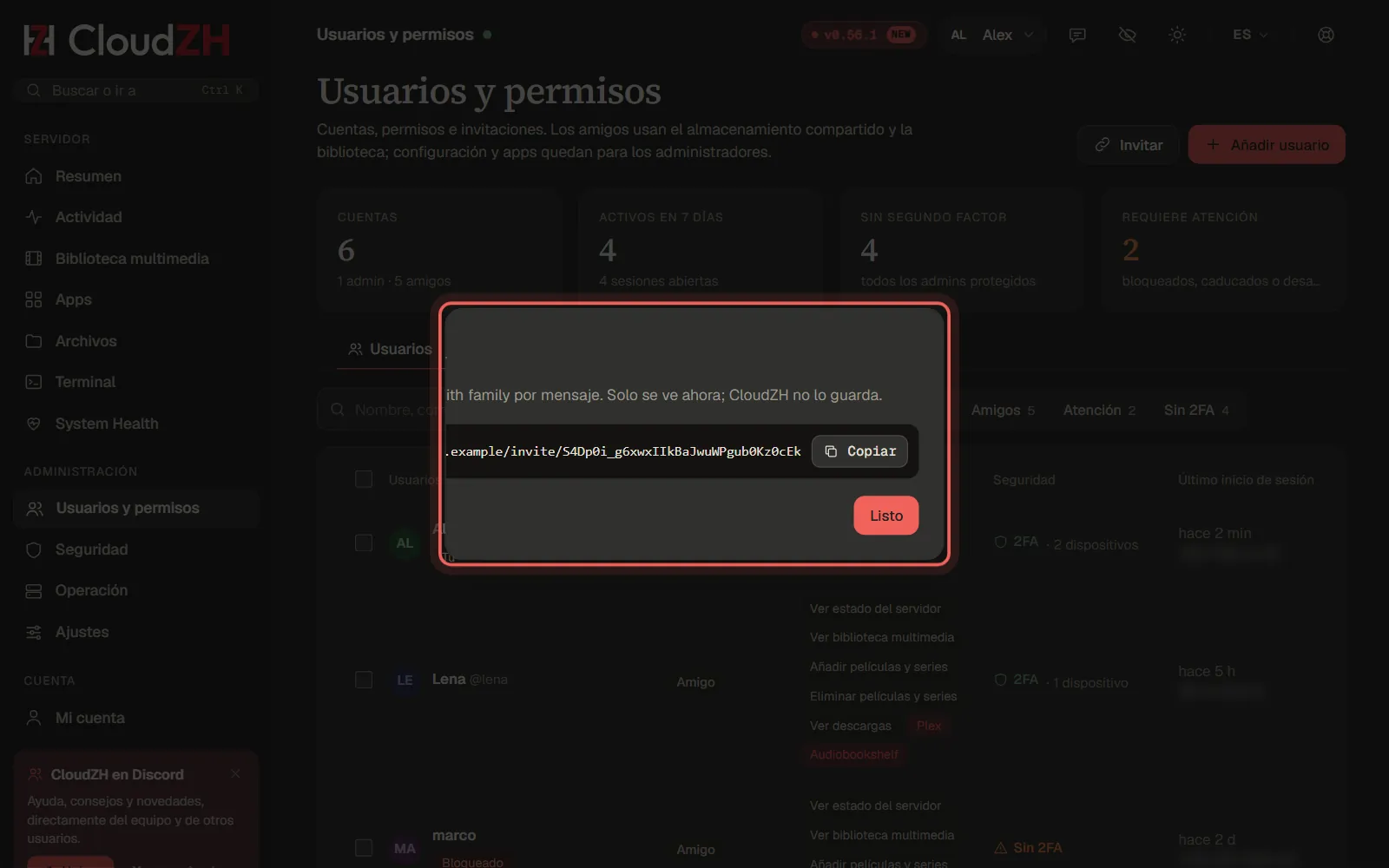 Envía el enlace