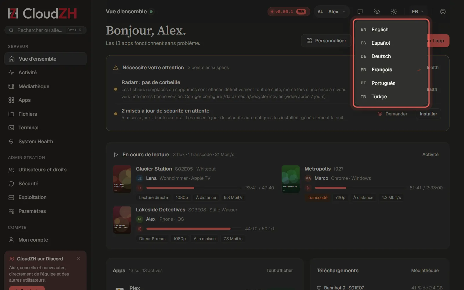 Choisir ta langue