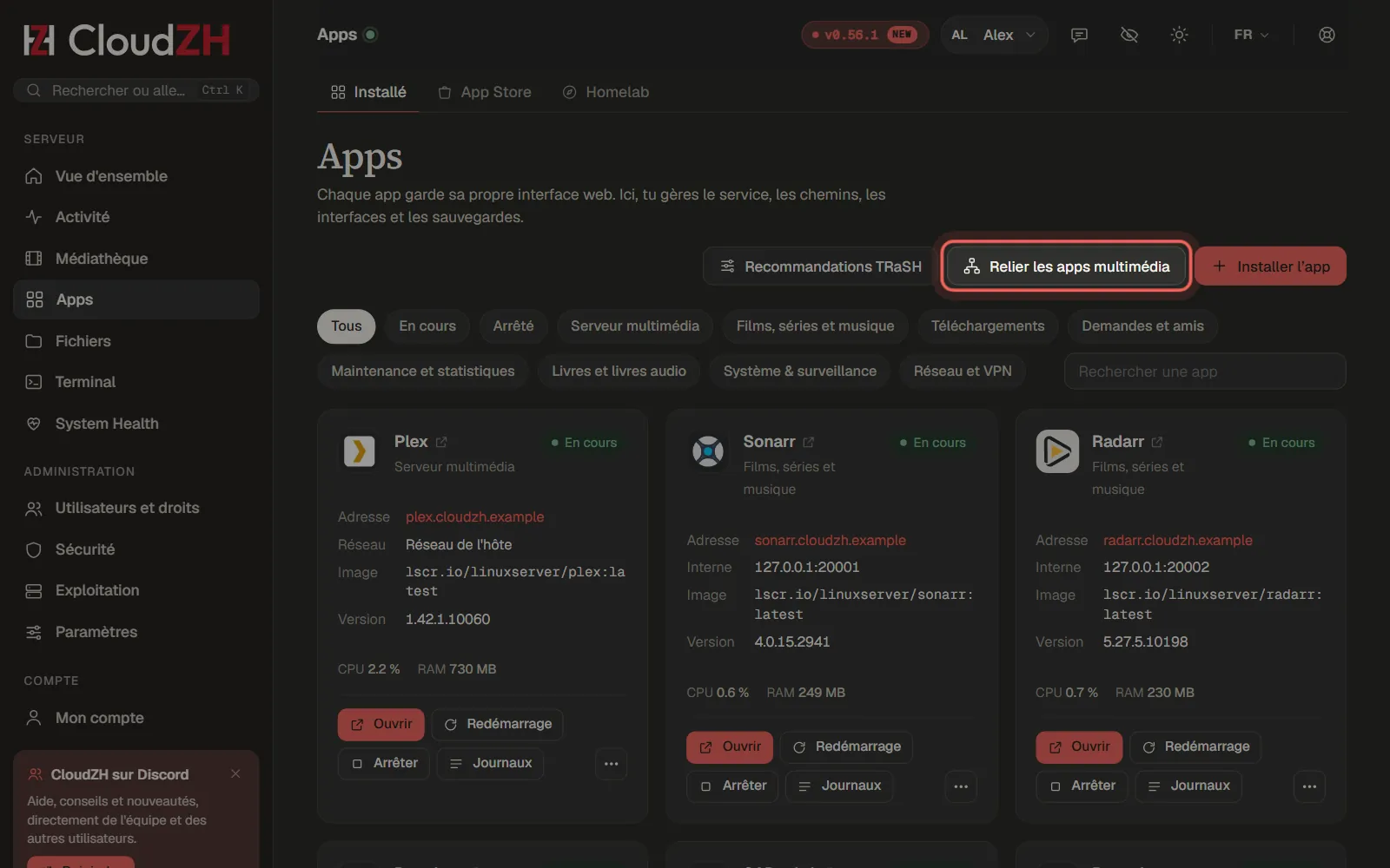 Connecter les apps