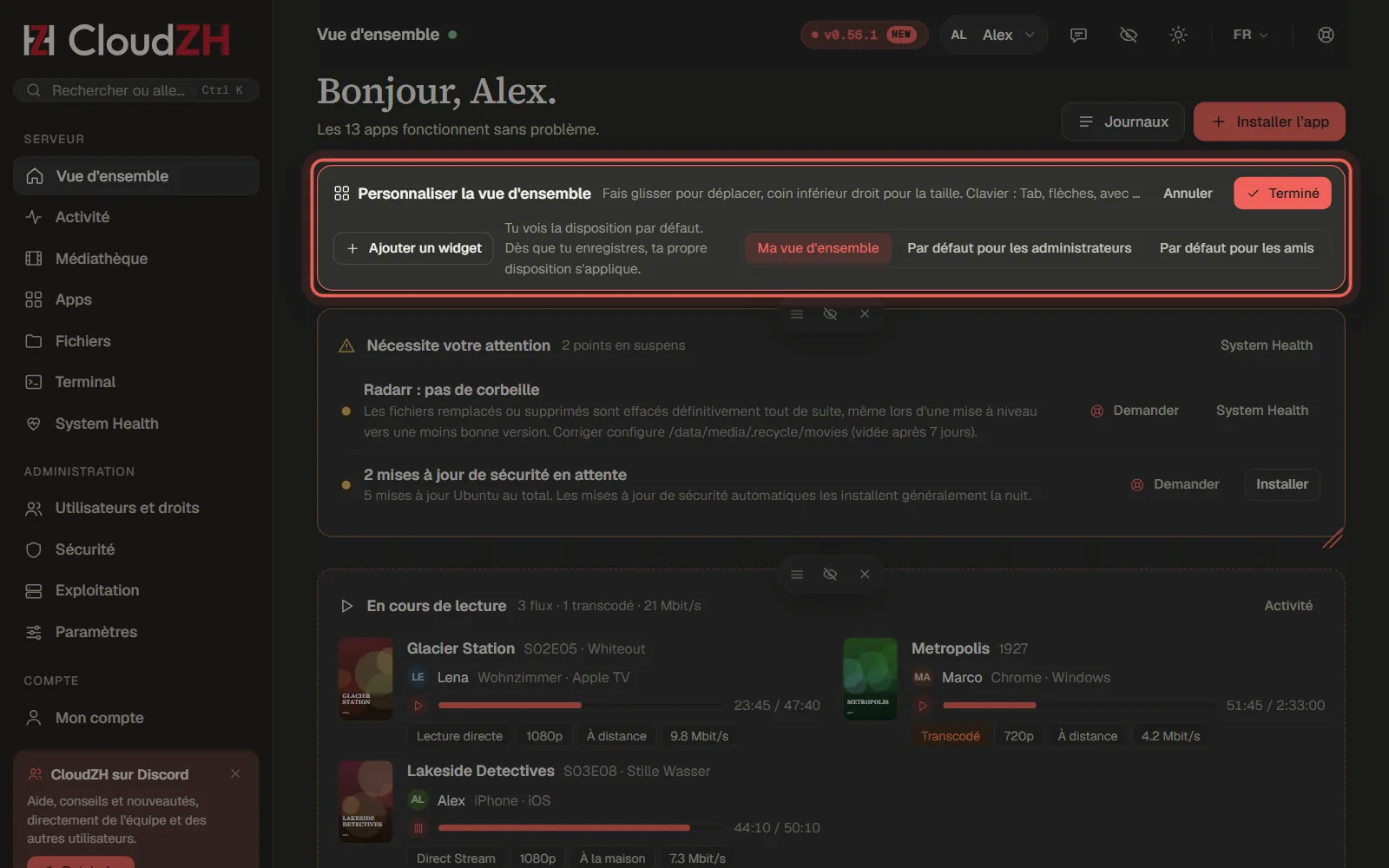Organiser l'aperçu