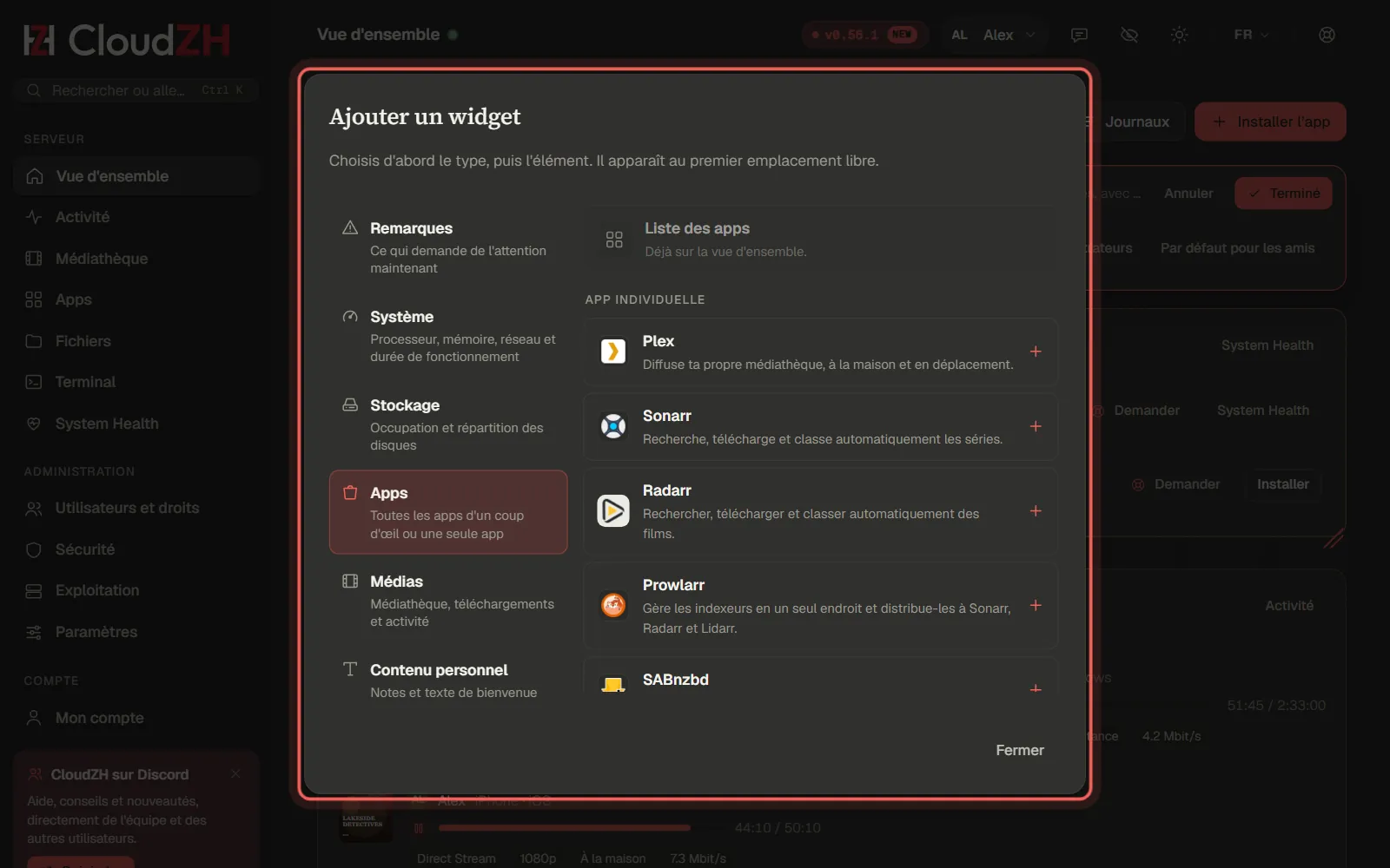 Ajouter des widgets