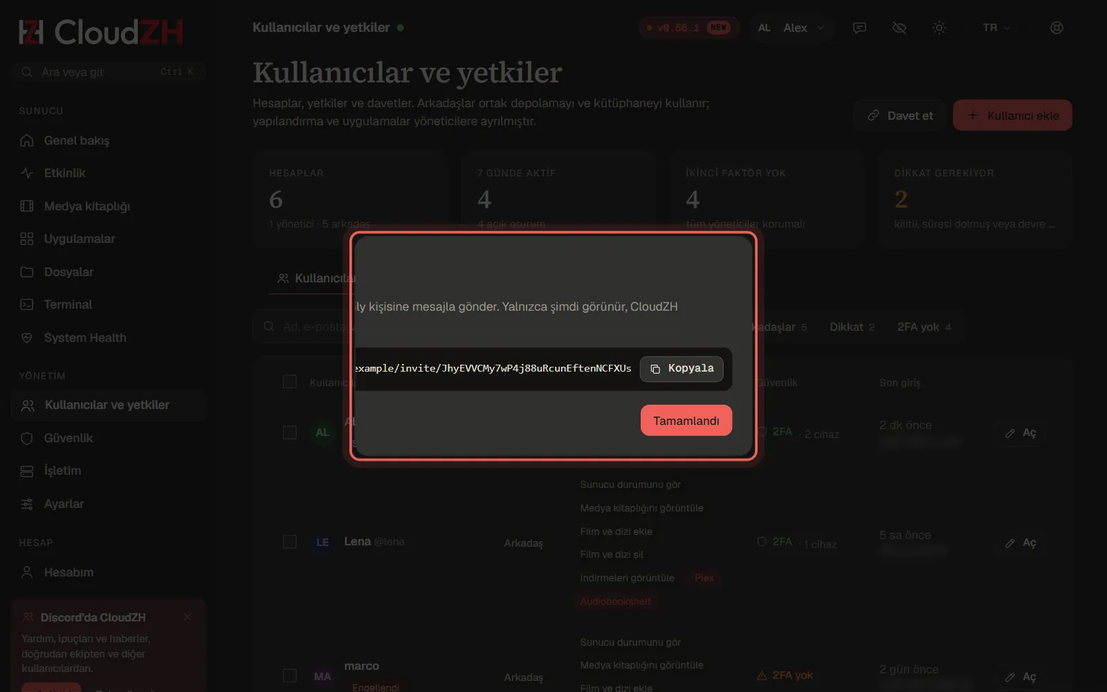 Bağlantıyı gönder