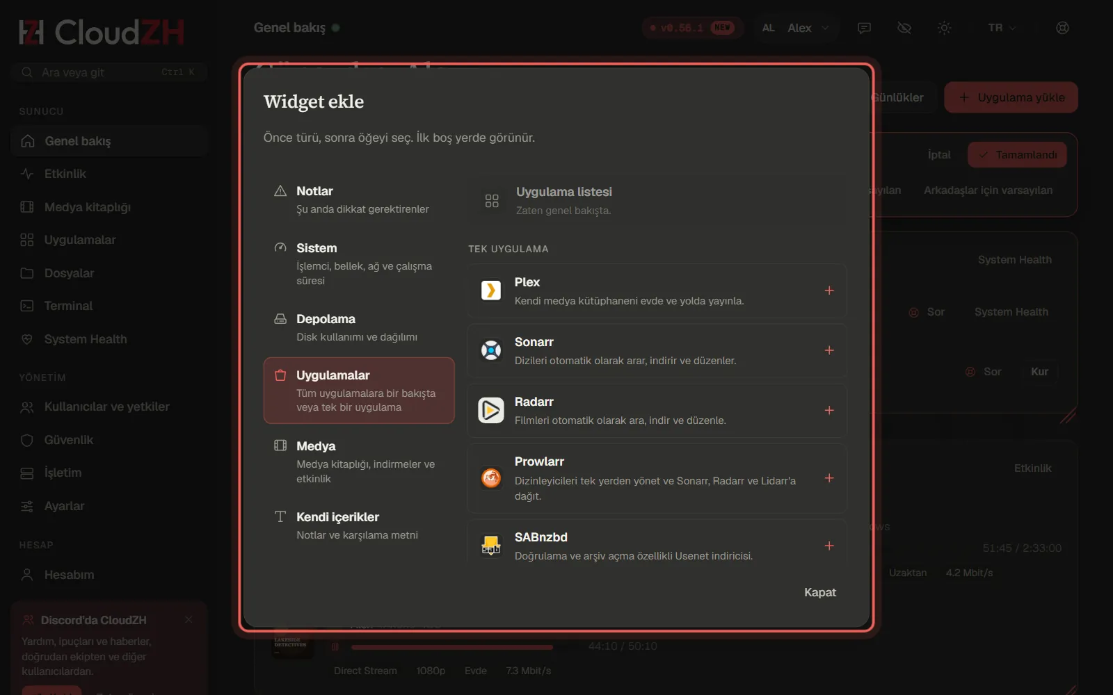 Widget ekle
