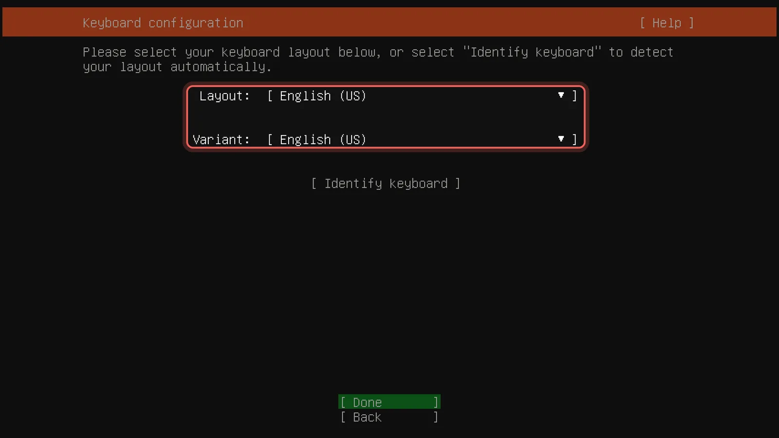 Configure o teclado